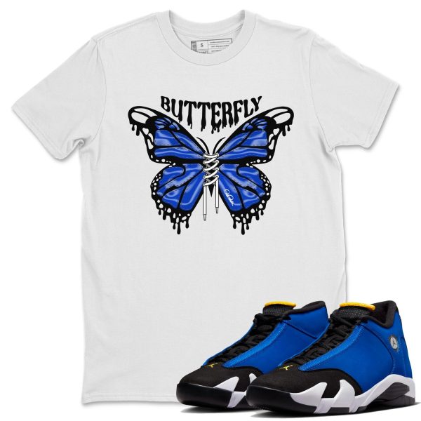 Butterfly Unisex Crew Neck Sneaker Matching Tee Shirt To Match Laney 14s Unisex Sneaker Tee Jezsport.com