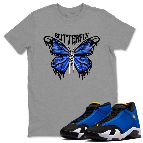 Butterfly Unisex Crew Neck Sneaker Matching Tee Shirt To Match Laney 14s Unisex Sneaker Tee Jezsport.com