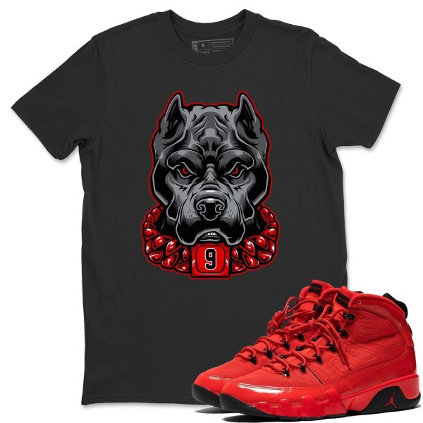 Pitbull Sneaker Tee - Casual Unisex Cotton Sneaker T-Shirt To Match 9s Chile Red Jezsport.com