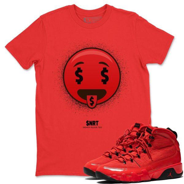 Rich Tongue Sneaker Tee - Casual Unisex Cotton Sneaker T-Shirt To Match 9s Chile Red Jezsport.com