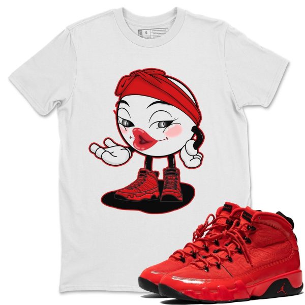 Sexy Chu Sneaker Tee - Casual Unisex Cotton Sneaker T-Shirt To Match 9s Chile Red Jezsport.com