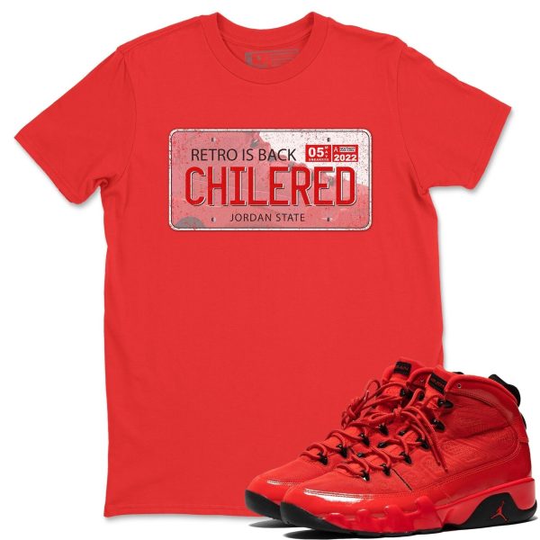 Sneaker Plate - Casual Unisex Cotton Sneaker T-Shirt To Match 9s Chile Red Jezsport.com