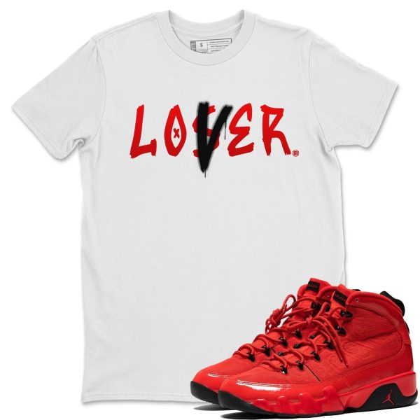 Loser Lover - Casual Unisex Cotton Sneaker T-Shirt To Match 9s Chile Red Jezsport.com