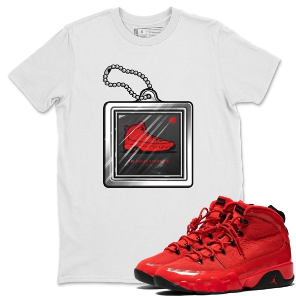 Hang Tag - Casual Unisex Cotton Sneaker T-Shirt To Match 9s Chile Red Jezsport.com