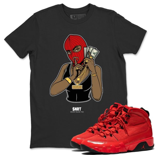 Gangster Women - Casual Unisex Cotton Sneaker T-Shirt To Match 9s Chile Red Jezsport.com