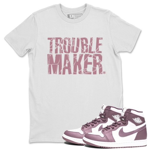 Trouble Maker Unisex Crew Neck Sneaker Matching Tee Shirt To Match 1s Mauve Jezsport.com