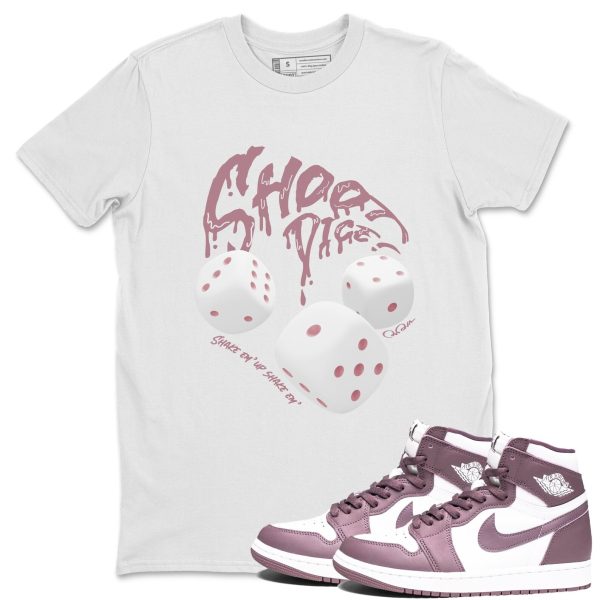 Shoot Dice Unisex Crew Neck Sneaker Matching Tee Shirt To Match 1s Mauve Jezsport.com