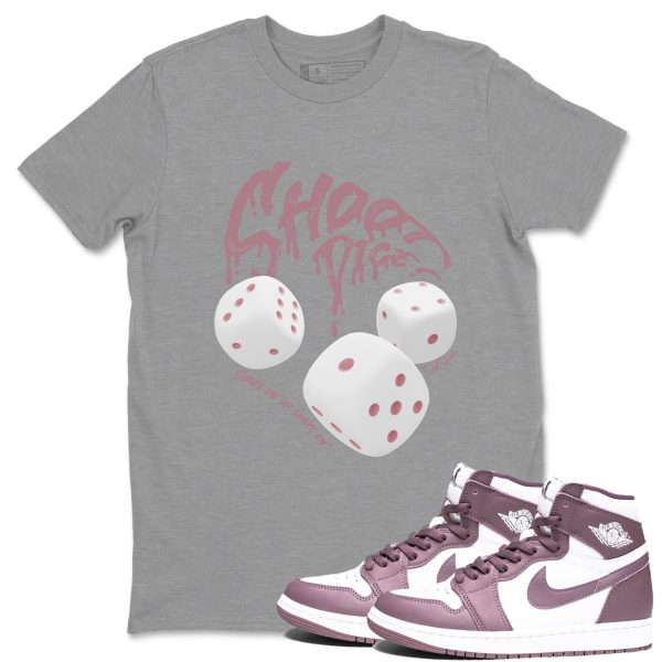 Shoot Dice Unisex Crew Neck Sneaker Matching Tee Shirt To Match 1s Mauve Jezsport.com