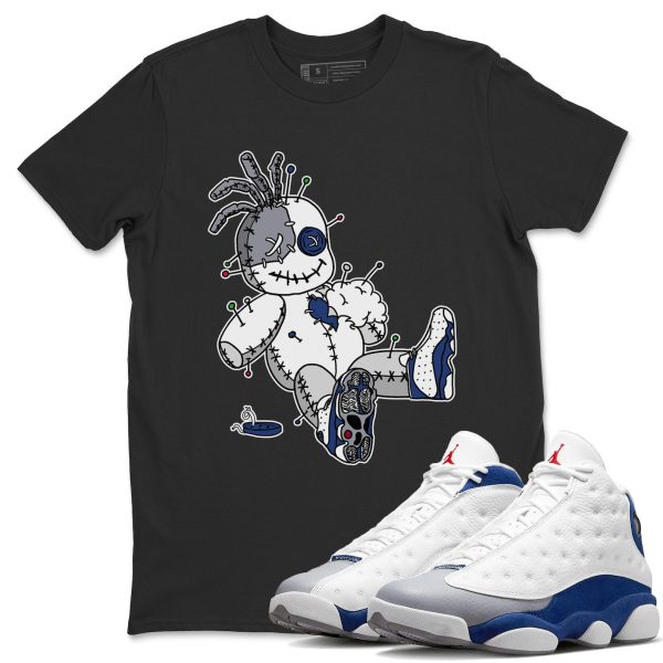 Voodoo Doll Sneaker Tee - Casual Unisex Cotton Sneaker T-Shirt To Match 13s French Blue Jezsport.com