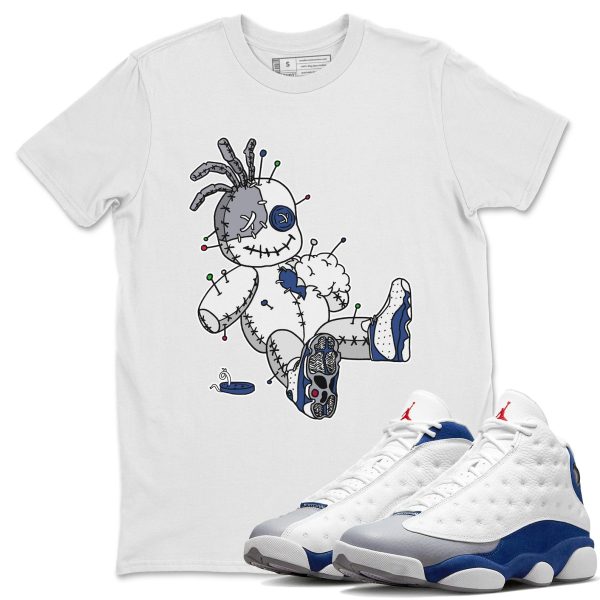 Voodoo Doll Sneaker Tee - Casual Unisex Cotton Sneaker T-Shirt To Match 13s French Blue Jezsport.com