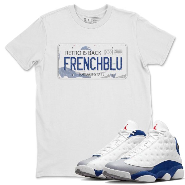 Sneaker Plate Sneaker Tee - Casual Unisex Cotton Sneaker T-Shirt To Match 13s French Blue Jezsport.com