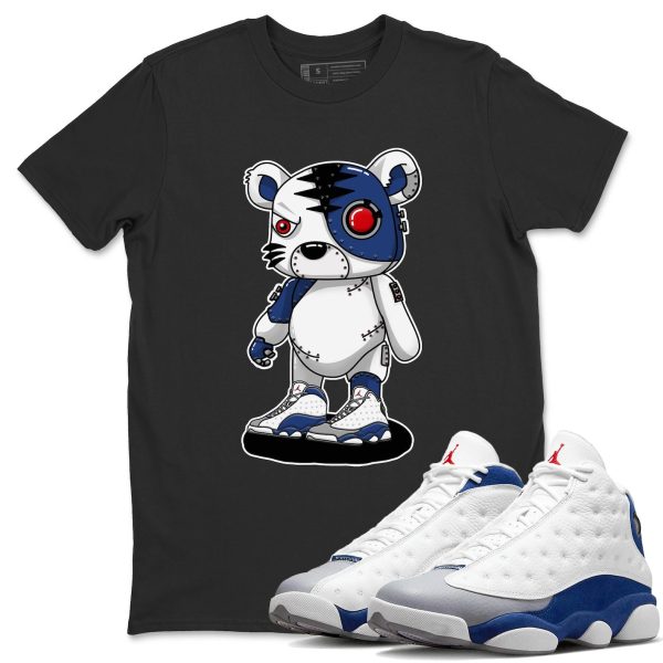 Cyborg Tiger Sneaker Tee - Casual Unisex Cotton Sneaker T-Shirt To Match 13s French Blue Jezsport.com