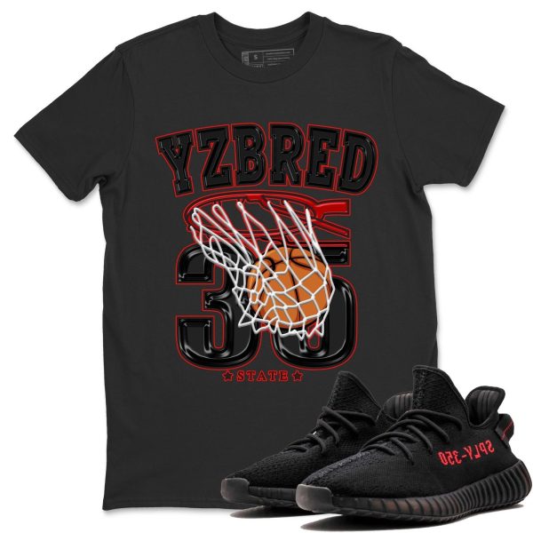 Basketball Unisex Crew Neck Sneaker Matching Tee Shirt To Match Yeezys 350 Bred Jezsport.com