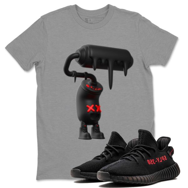 3D Paint Roller Unisex Crew Neck Sneaker Matching Tee Shirt To Match Yeezys 350 Bred Jezsport.com