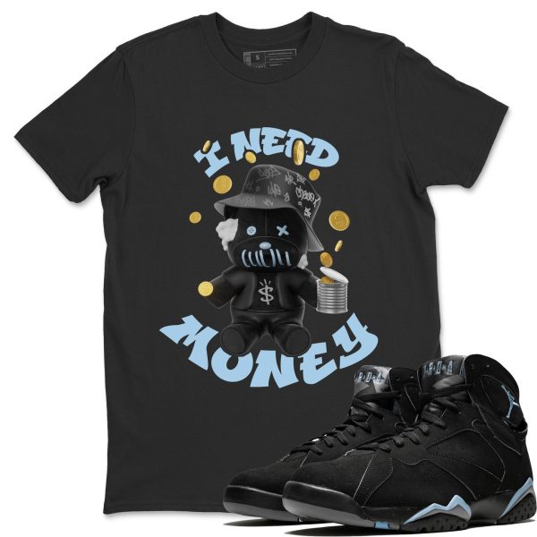 I Need Money Sneaker Tee - Casual Unisex Cotton Sneaker T-Shirt To Match 7s Chambray Jezsport.com