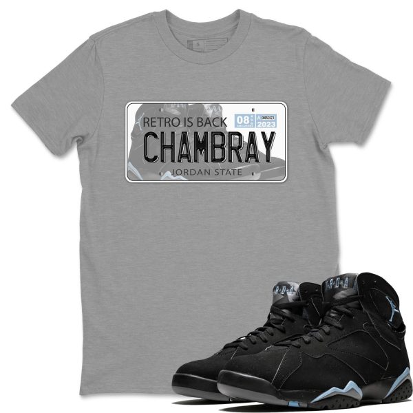 Sneaker Plate Sneaker Tee - Casual Unisex Cotton Sneaker T-Shirt To Match 7s Chambray Jezsport.com