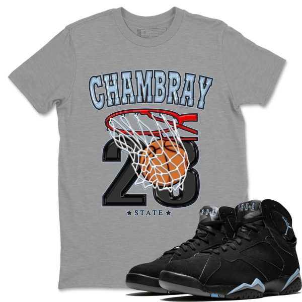 Basketball Sneaker Tee - Casual Unisex Cotton Sneaker T-Shirt To Match 7s Chambray Jezsport.com