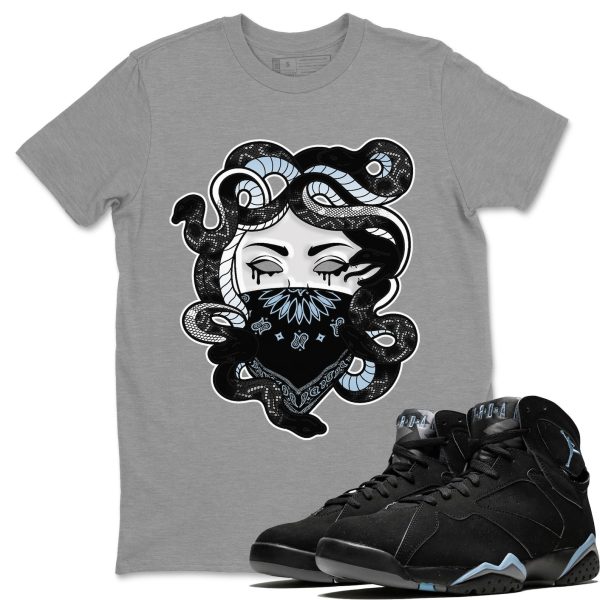 Medusa Sneaker Tee - Casual Unisex Cotton Sneaker T-Shirt To Match 7s Chambray Jezsport.com