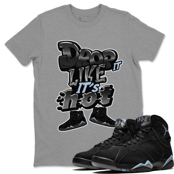 Drop It Like It's Hot Sneaker Tee - Casual Unisex Cotton Sneaker T-Shirt To Match 7s Chambray Jezsport.com