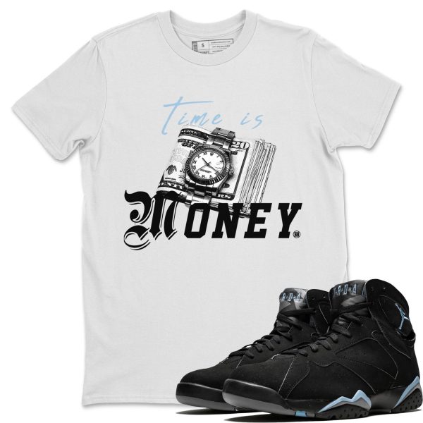 Time Is Money Sneaker Tee - Casual Unisex Cotton Sneaker T-Shirt To Match 7s Chambray Jezsport.com