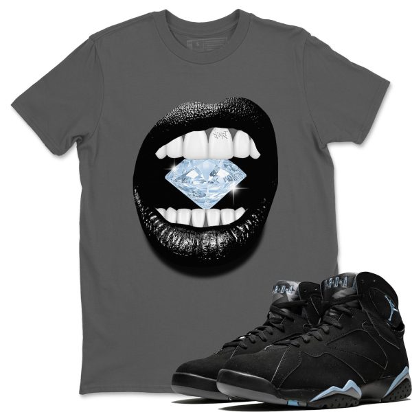 Lips Diamond Sneaker Tee - Casual Unisex Cotton Sneaker T-Shirt To Match 7s Chambray Jezsport.com