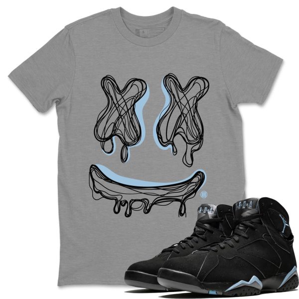 Smile Doodle Sneaker Tee - Casual Unisex Cotton Sneaker T-Shirt To Match 7s Chambray Jezsport.com