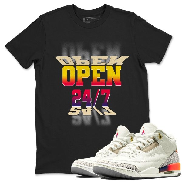 Open 24 7 Sneaker Tee - Casual Unisex Cotton Sneaker Matching T-Shirt To Match 3s X J Balvin Jezsport.com