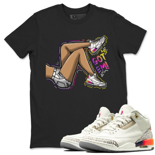 Got Em Legs Sneaker Tee - Casual Unisex Cotton Sneaker Matching T-Shirt To Match 3s X J Balvin Jezsport.com