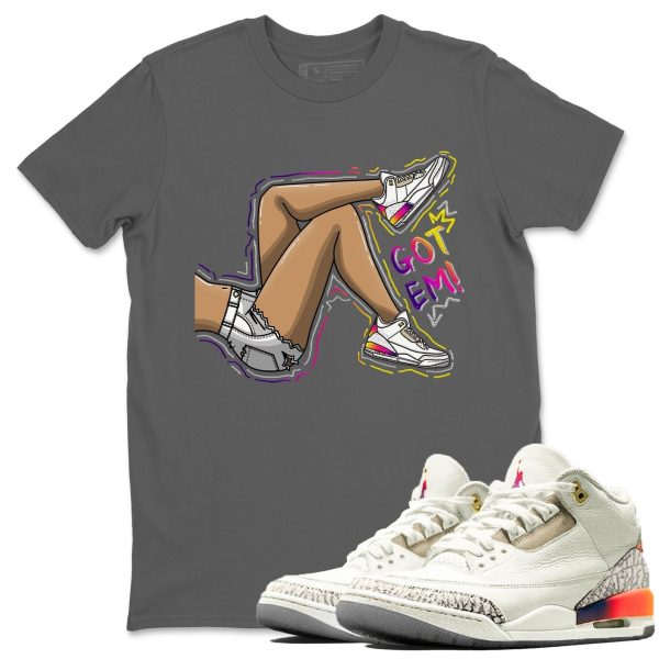 Got Em Legs Sneaker Tee - Casual Unisex Cotton Sneaker Matching T-Shirt To Match 3s X J Balvin Jezsport.com