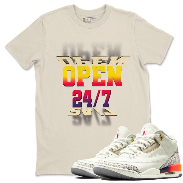 Open 24 7 Sneaker Tee - Casual Unisex Cotton Sneaker Matching T-Shirt To Match 3s X J Balvin Jezsport.com