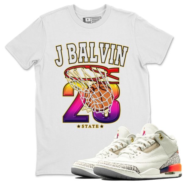 Basketball Sneaker Tee - Casual Unisex Cotton Sneaker Matching T-Shirt To Match 3s X J Balvin Jezsport.com