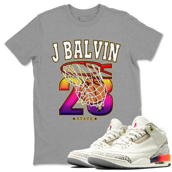 Basketball Sneaker Tee - Casual Unisex Cotton Sneaker Matching T-Shirt To Match 3s X J Balvin Jezsport.com