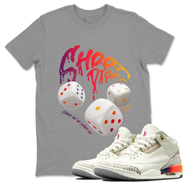 Shoot Dice Sneaker Tee - Casual Unisex Cotton Sneaker Matching T-Shirt To Match 3s X J Balvin Jezsport.com