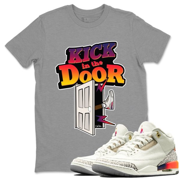 Kick In The Door Sneaker Tee - Casual Unisex Cotton Sneaker Matching T-Shirt To Match 3s X J Balvin Jezsport.com