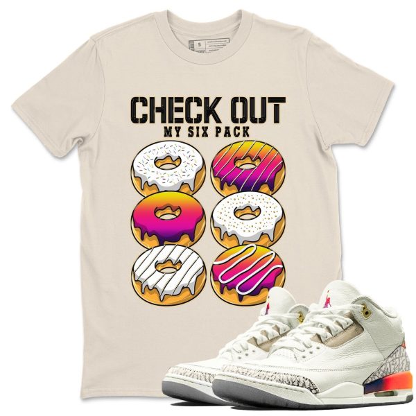 Check Out My Six Pack Sneaker Tee - Casual Unisex Cotton Sneaker Matching T-Shirt To Match 3s X J Balvin Jezsport.com