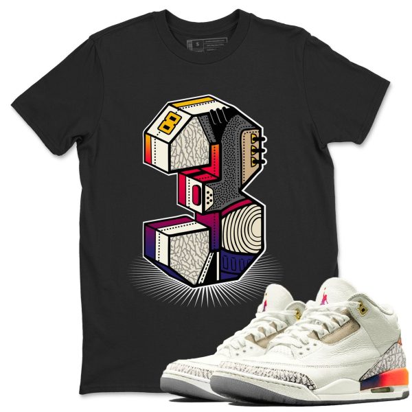 Number Statue Sneaker Tee - Casual Unisex Cotton Sneaker Matching T-Shirt To Match 3s X J Balvin Jezsport.com