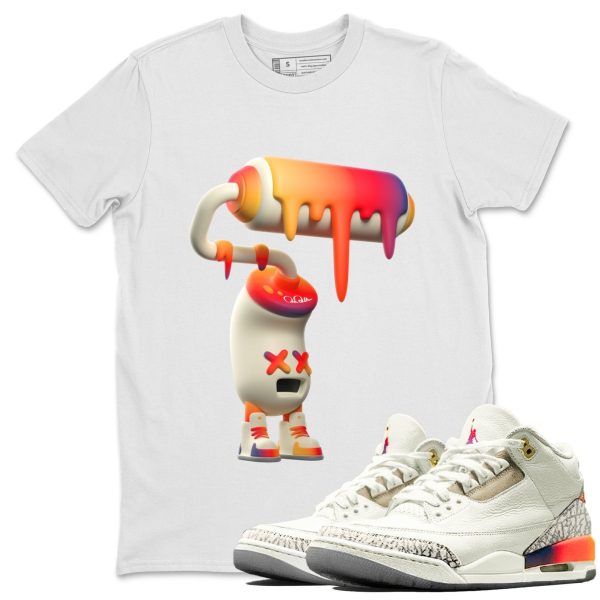 3D Paint Roller Sneaker Tee - Casual Unisex Cotton Sneaker Matching T-Shirt To Match 3s X J Balvin Jezsport.com