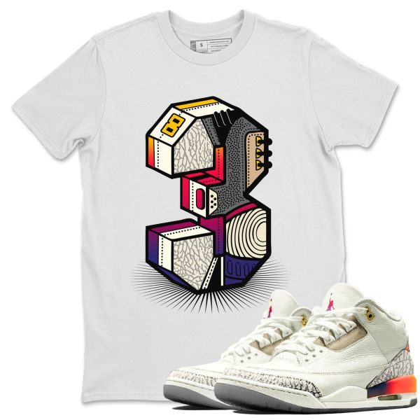 Number Statue Sneaker Tee - Casual Unisex Cotton Sneaker Matching T-Shirt To Match 3s X J Balvin Jezsport.com