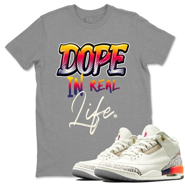 Dope In Real Life Sneaker Tee - Casual Unisex Cotton Sneaker Matching T-Shirt To Match 3s X J Balvin Jezsport.com