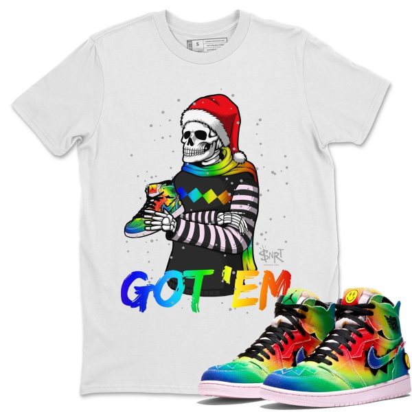 Skull Got Em Sneaker Tee - Casual Unisex Cotton Sneaker Matching T-Shirt To Match 1s X J Balvin Jezsport.com