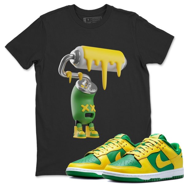 3D Paint Roller Unisex Crew Neck Sneaker Matching Tee Shirt To Match Dunks Reverse Brazil Jezsport.com