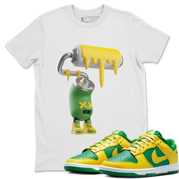 3D Paint Roller Unisex Crew Neck Sneaker Matching Tee Shirt To Match Dunks Reverse Brazil Jezsport.com