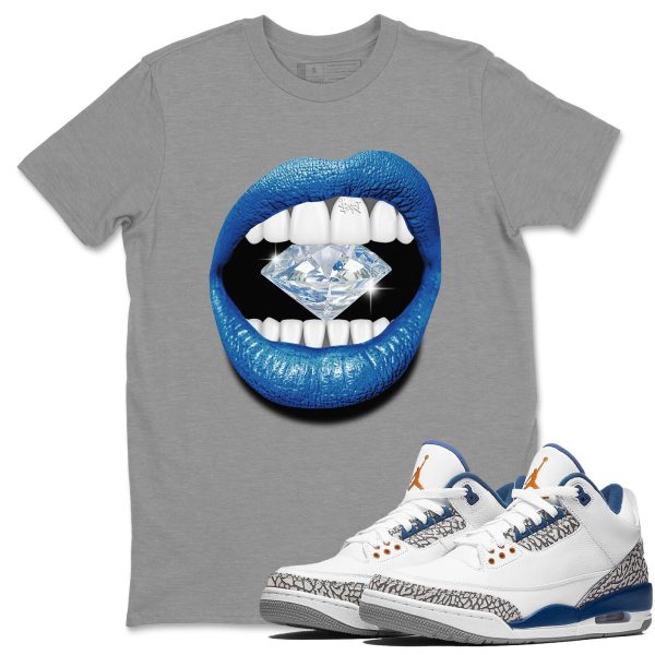 Lips Diamond Unisex Crew Neck Sneaker Matching Tee Shirt To Match AJ3 Wizards Jezsport.com