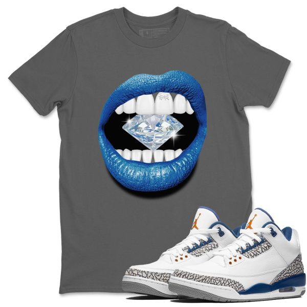 Lips Diamond Unisex Crew Neck Sneaker Matching Tee Shirt To Match AJ3 Wizards Jezsport.com