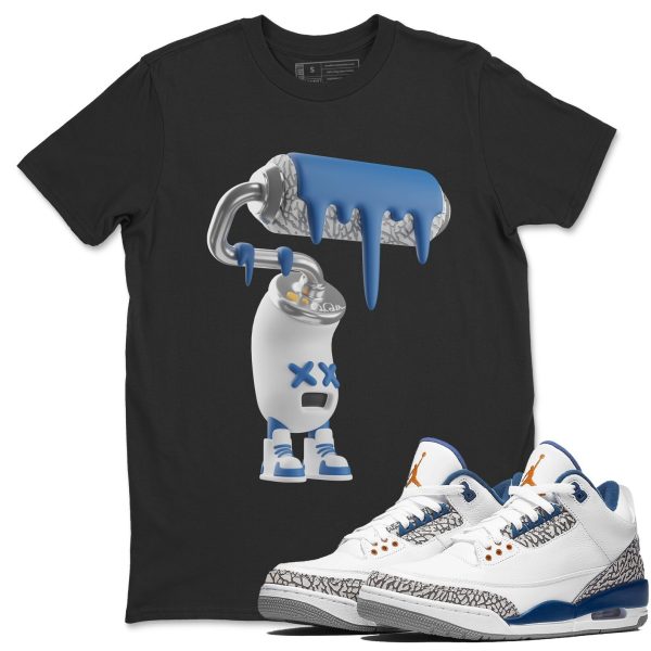 3D Paint Roller Unisex Crew Neck Sneaker Matching Tee Shirt To Match AJ3 Wizards Jezsport.com