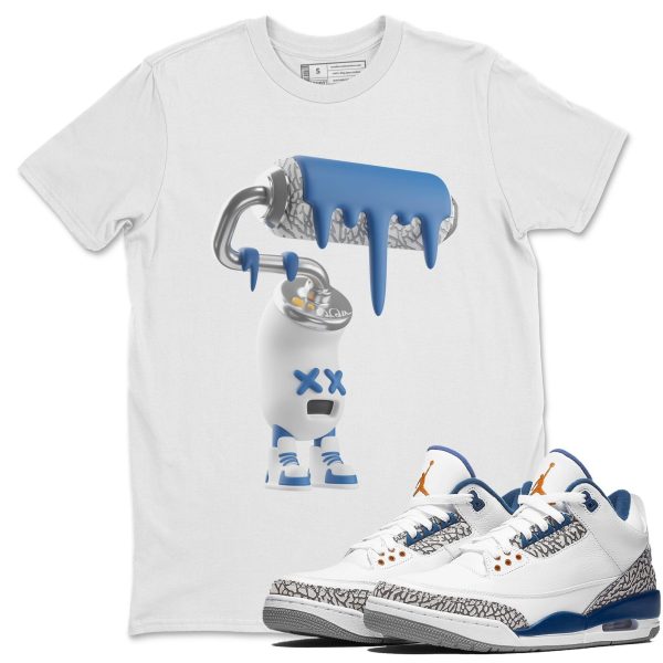 3D Paint Roller Unisex Crew Neck Sneaker Matching Tee Shirt To Match AJ3 Wizards Jezsport.com