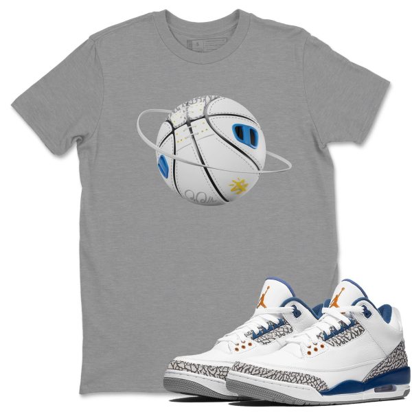 Basketball Planet Unisex Crew Neck Sneaker Matching Tee Shirt To Match AJ3 Wizards ,CT8532-148 Jezsport.com