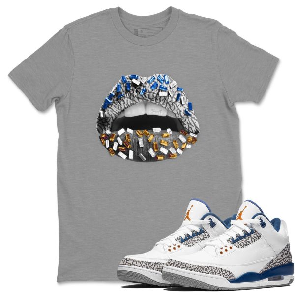 Lips Jewel Unisex Crew Neck Sneaker Matching Tee Shirt To Match AJ3 Wizards Jezsport.com