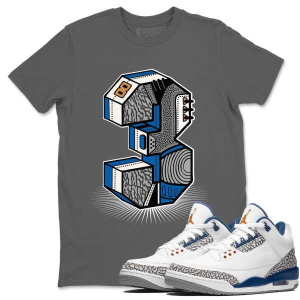 Number Statue Unisex Crew Neck Sneaker Matching Tee Shirt To Match AJ3 Wizards Jezsport.com