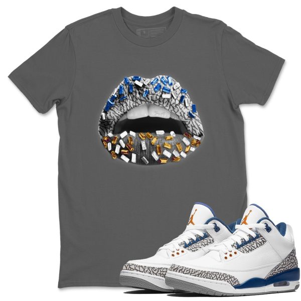 Lips Jewel Unisex Crew Neck Sneaker Matching Tee Shirt To Match AJ3 Wizards Jezsport.com